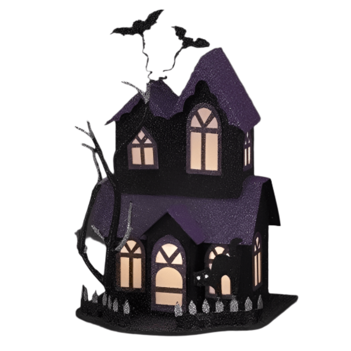 Shop For Halloween Lighted Haunted House: Purple