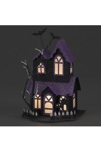Shop For Halloween Lighted Haunted House: Purple 137057