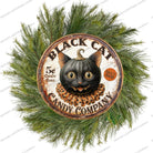 Shop For Halloween Vintage Black Cat Candy Company Round Sign