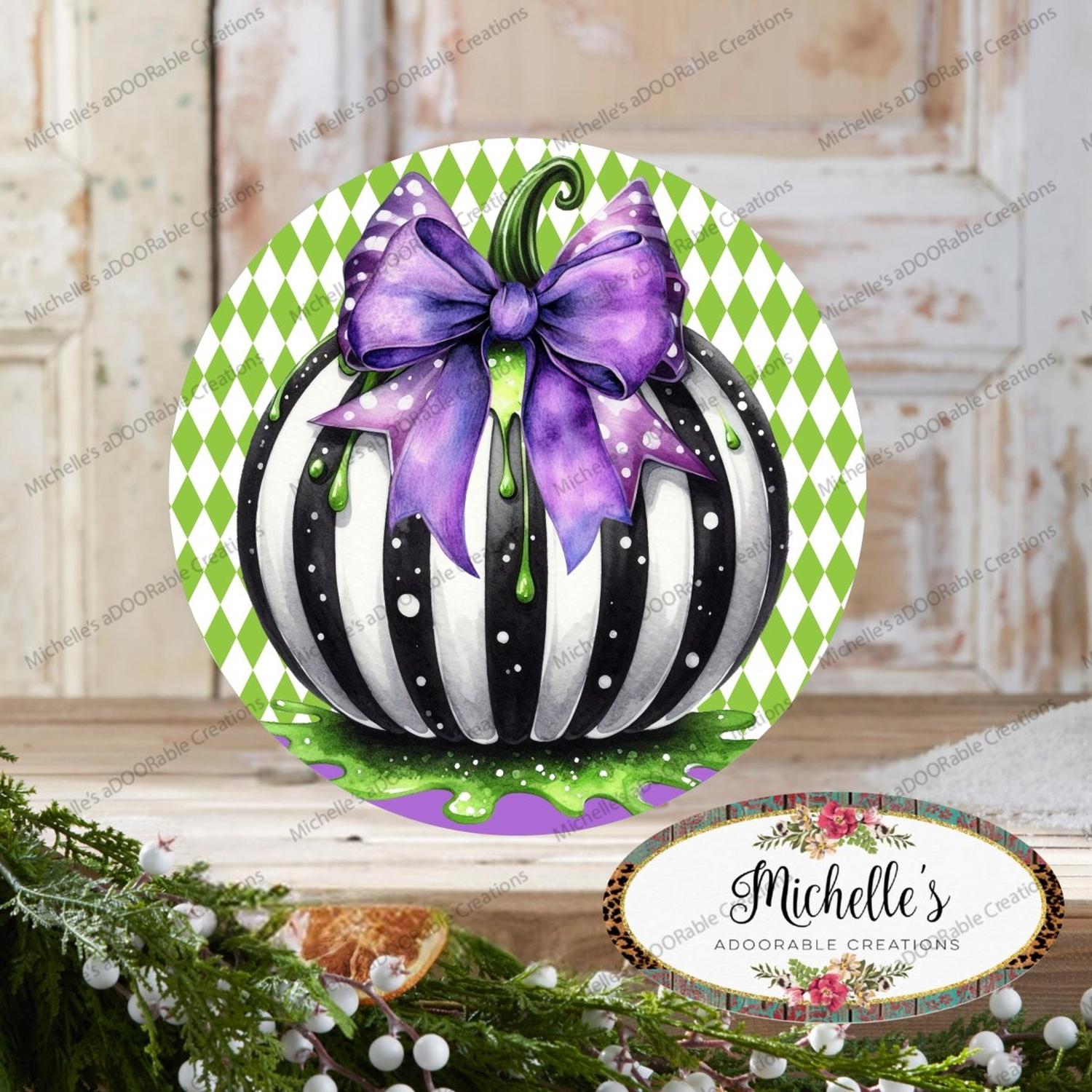 Shop For Halloween Zombie Black White Pumpkin Sign