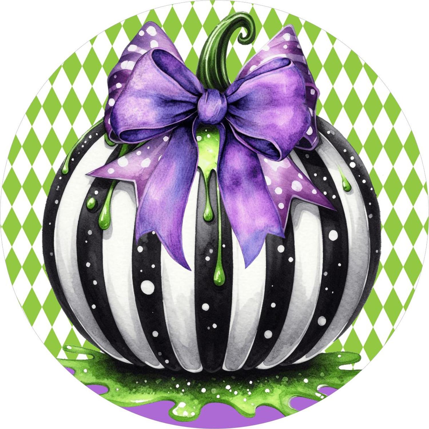 Shop For Halloween Zombie Black White Pumpkin Sign
