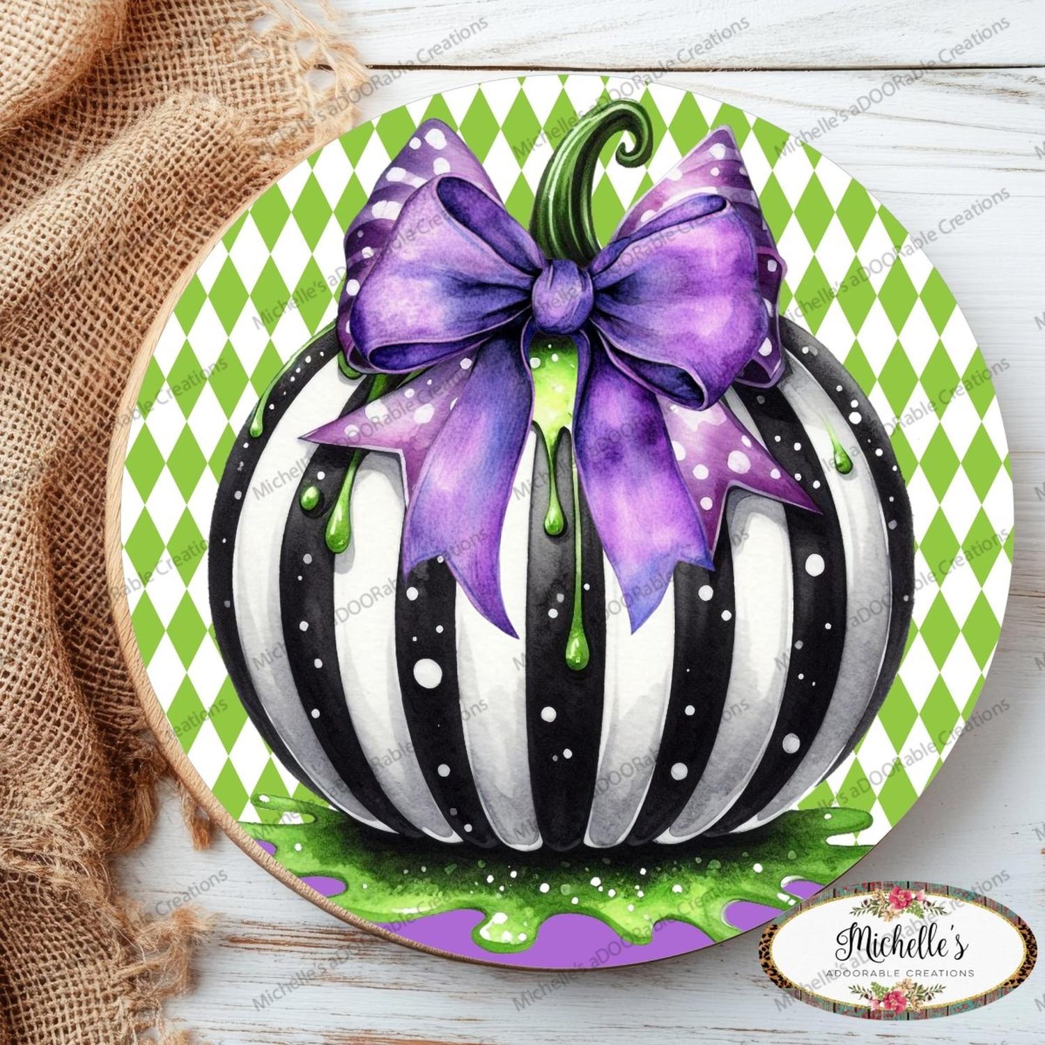 Shop For Halloween Zombie Black White Pumpkin Sign