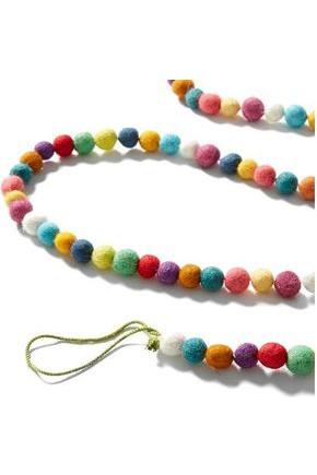 Shop For Hand Felted Wool Christmas Garland Multicolor Balls at Michelle's aDOORable Creations