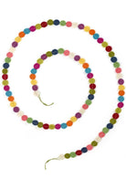 Shop For Hand Felted Wool Christmas Garland Multicolor Dots 6' at Michelle's aDOORable Creations