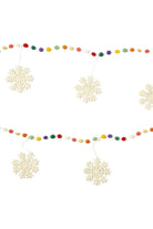 Shop For Hand Felted Wool Christmas Garland White Snowflakes - 6' at Michelle's aDOORable Creations