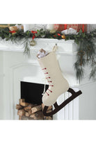 Shop For Hand Felted Wool Christmas Stocking - Cream Skate at Michelle's aDOORable Creations