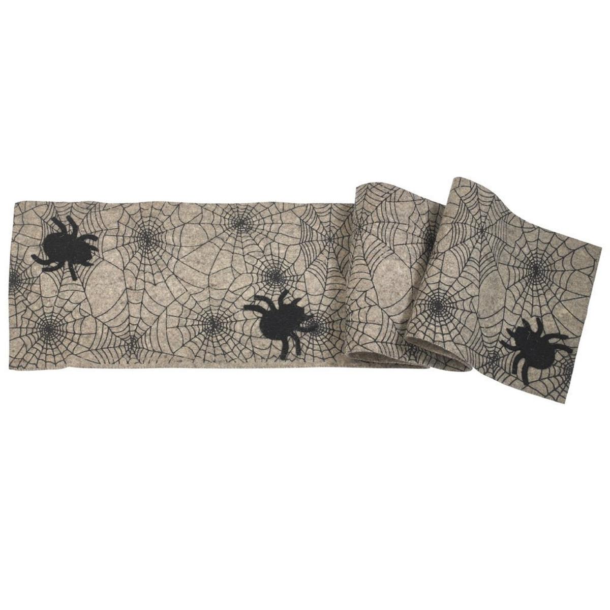 Shop For Hand Felted Wool Halloween Spider Web Table Runner - 14x72" Arcadia Home