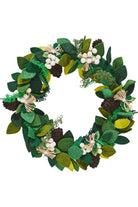 Shop For Hand Felted Wool Wreath with Cream Berries at Michelle's aDOORable Creations