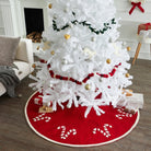 Shop For Handmade Candy Canes Red Felt Christmas Tree Skirt Felt 60" Arcadia Home