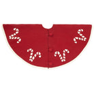 Shop For Handmade Candy Canes Red Felt Christmas Tree Skirt Felt 60" Arcadia Home