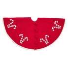 Shop For Handmade Candy Canes Red Felt Christmas Tree Skirt Felt 60" Arcadia Home