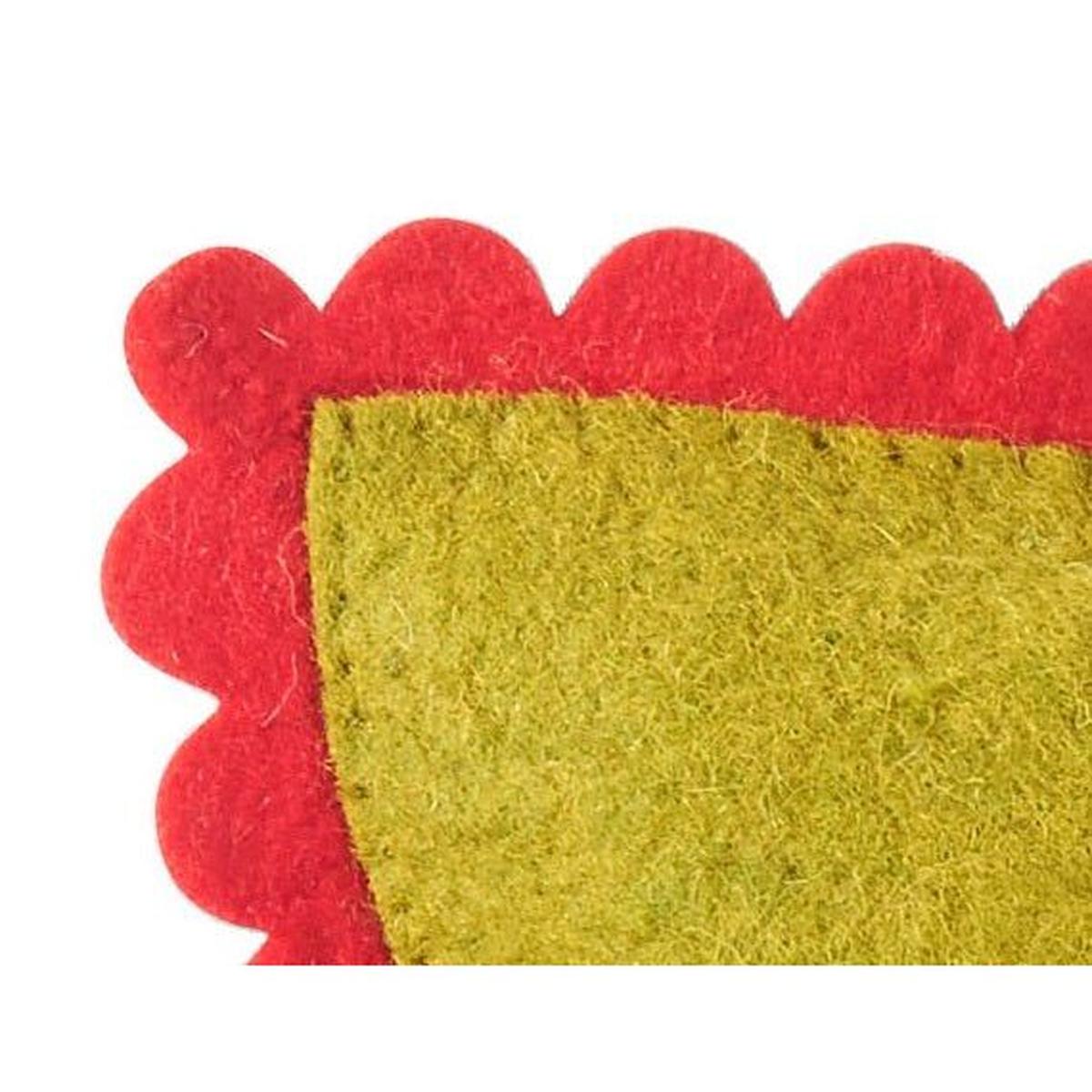 Shop For Handmade Christmas Pillow Hand Felted Wool - Letter to Santa Pocket Green - 18" Arcadia Home