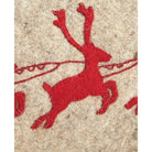 Shop For Handmade Christmas Pillow Hand Felted Wool - Red Reindeer Gray - 12"x24" Arcadia Home