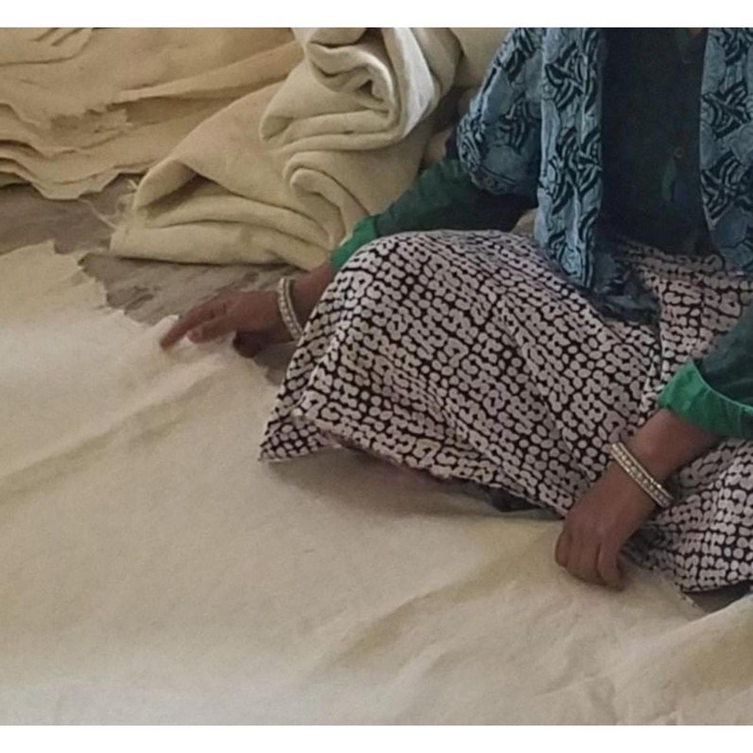 Handmade Felt Multicolor Fringe Border Cream Christmas Tree Skirt Arcadia Home