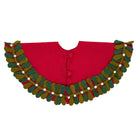 Shop For Handmade Mistletoe Border Red Mini Christmas Tree Skirt - 26" Arcadia Home