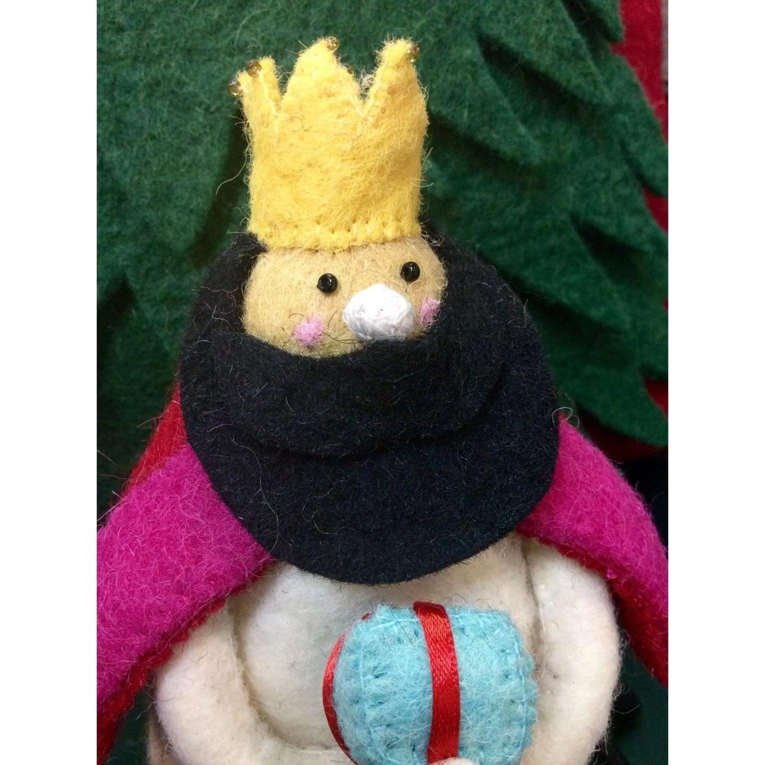 Handmade Nativity Scene Hand Felted Wool Arcadia Home