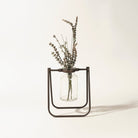 Shop For Hanging Glass Jar Vase with Metal Stand (Set of 2)