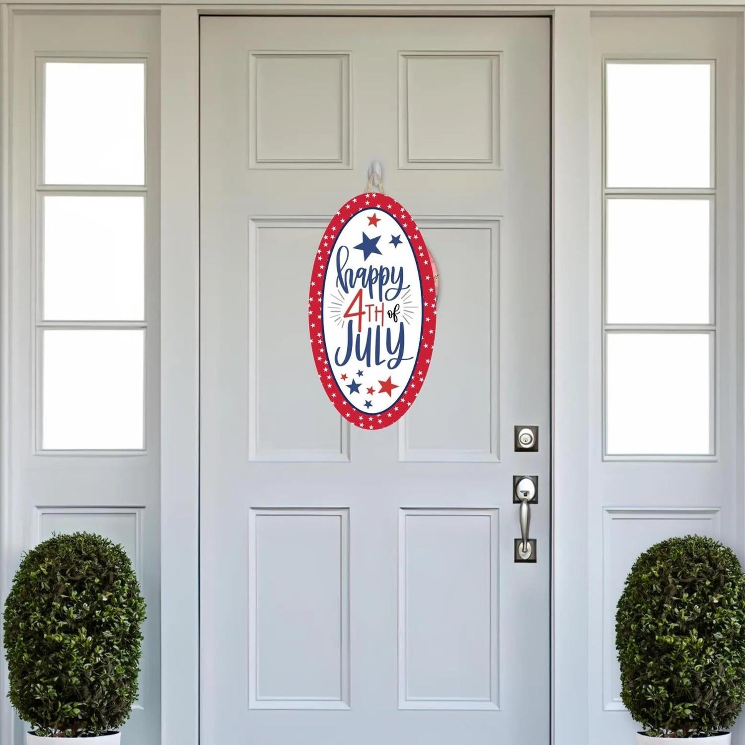 Happy 4th of July Oval Sign