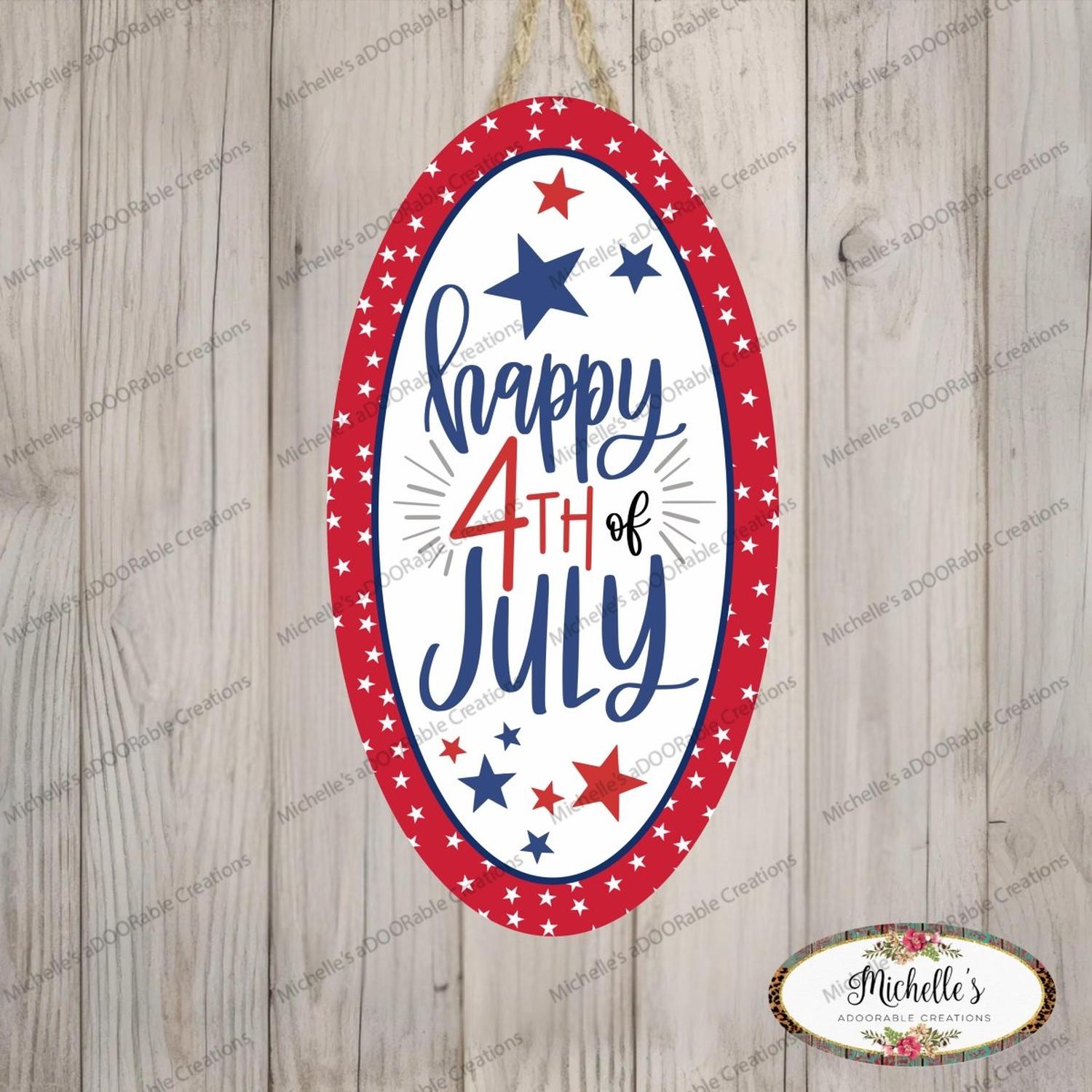 Shop For Happy 4th of July Oval Sign