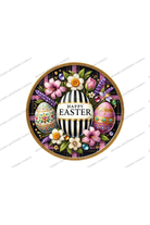 Shop For Happy Easter Black White Egg Metal Sign