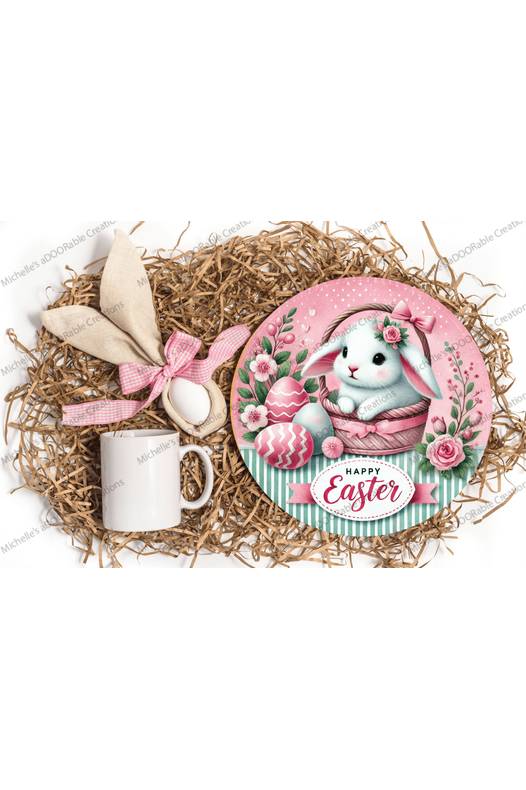 Shop For Happy Easter Bunny Basket Round Sign