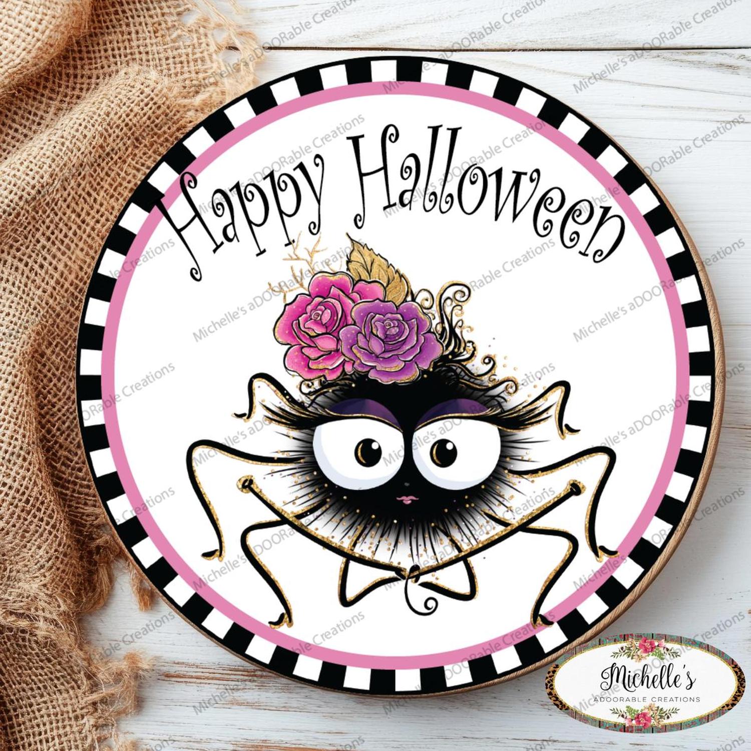 Shop For Happy Halloween Cute Spider Sign