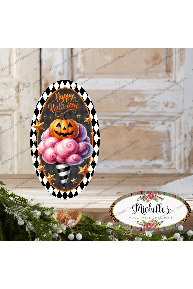Shop For Happy Halloween Ice Cream Cone Oval Sign