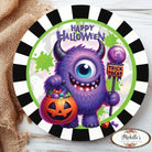 Shop For Happy Halloween Purple Monster Sign