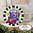 Shop For Happy Halloween Purple Monster Sign