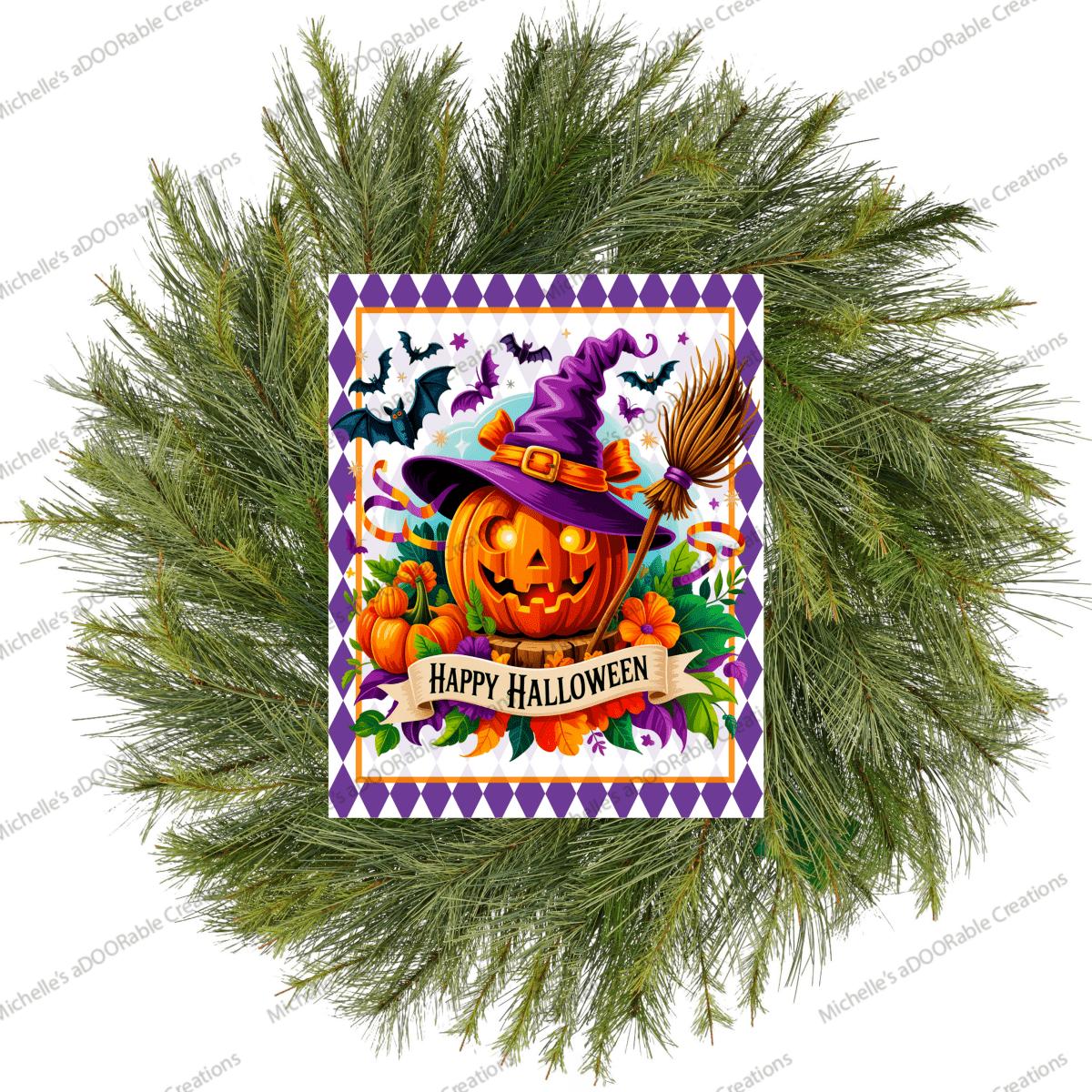 Shop For Happy Halloween Witch Pumpkin Sign