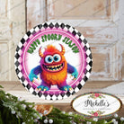 Shop For Happy Spooky Season Orange Monster Sign