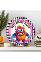 Shop For Happy Spooky Season Orange Monster Sign