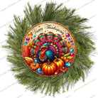 Shop For Happy Thanksgiving Jewel Turkey Round Sign