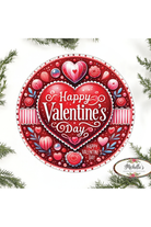 Shop For Happy Valentine's Day Floral Round Sign