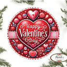 Shop For Happy Valentine's Day Floral Round Sign