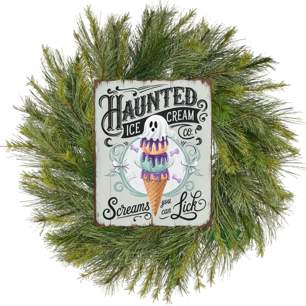 Shop For Haunted Ice Cream Halloween Sign