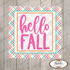 Shop For Hello Fall Pink Plaid Sign
