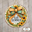 Shop For Hello Summer Sunflower Bow Sign