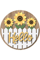 Shop For Hello Yellow Flowers Front Door Decor at Michelle's aDOORable Creations