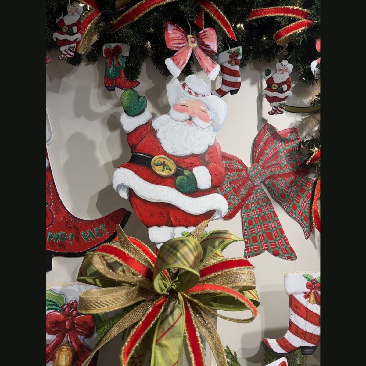 Shop For HoHoHo Cowboy Santa (Stake/Hanger/Easel)