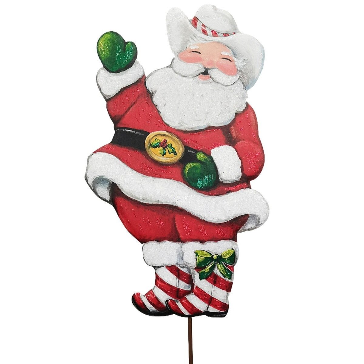 Shop For HoHoHo Cowboy Santa (Stake/Hanger/Easel)