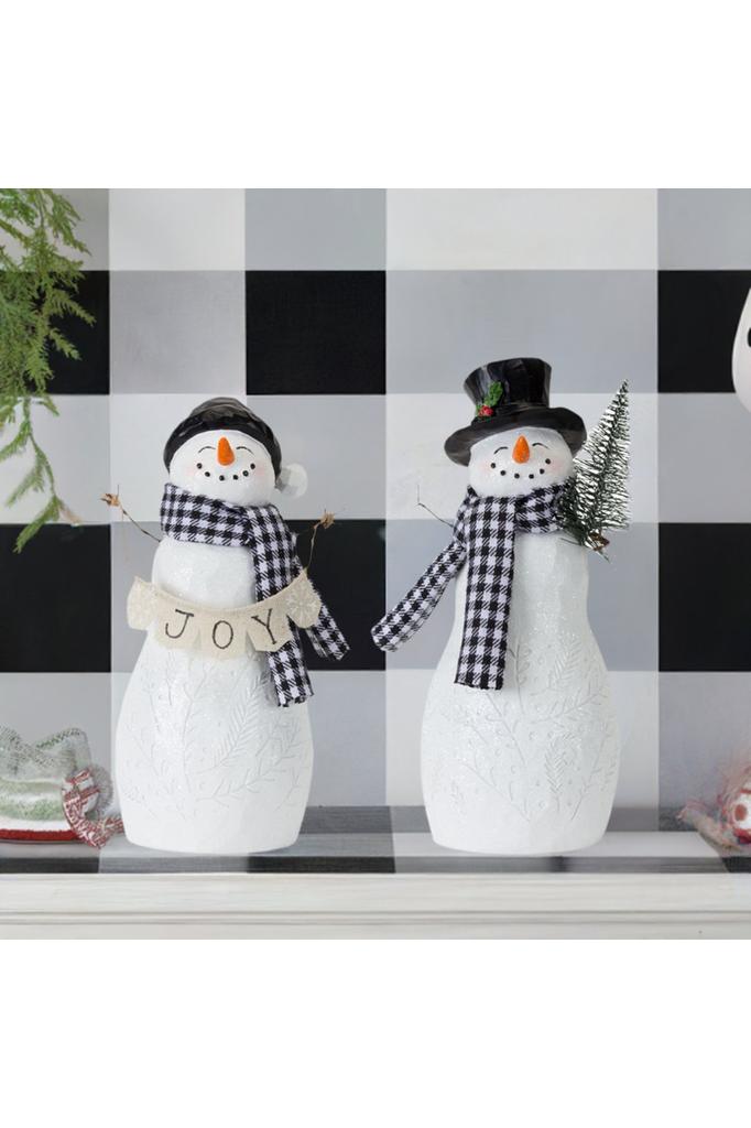 Shop For Holiday Snowman Figurine with Tree and Joy Accent (Set of 4) 81554DS