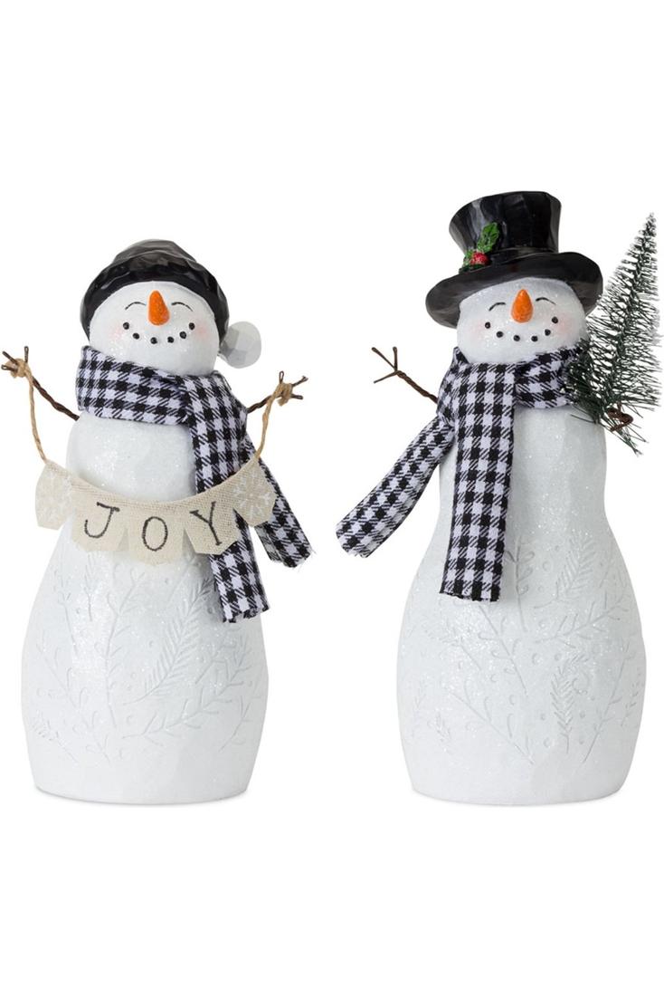 Shop For Holiday Snowman Figurine with Tree and Joy Accent (Set of 4) 81554DS
