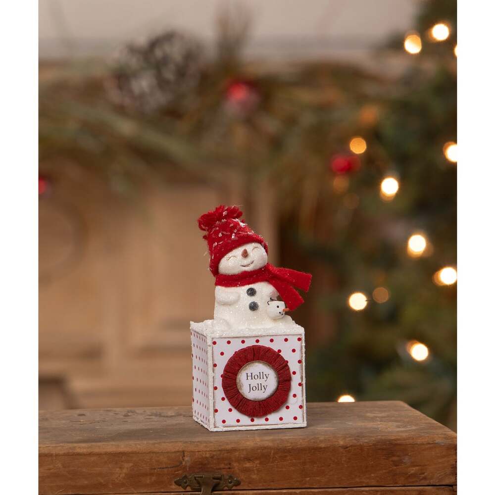 Holly Jolly Snowgirl Figurine