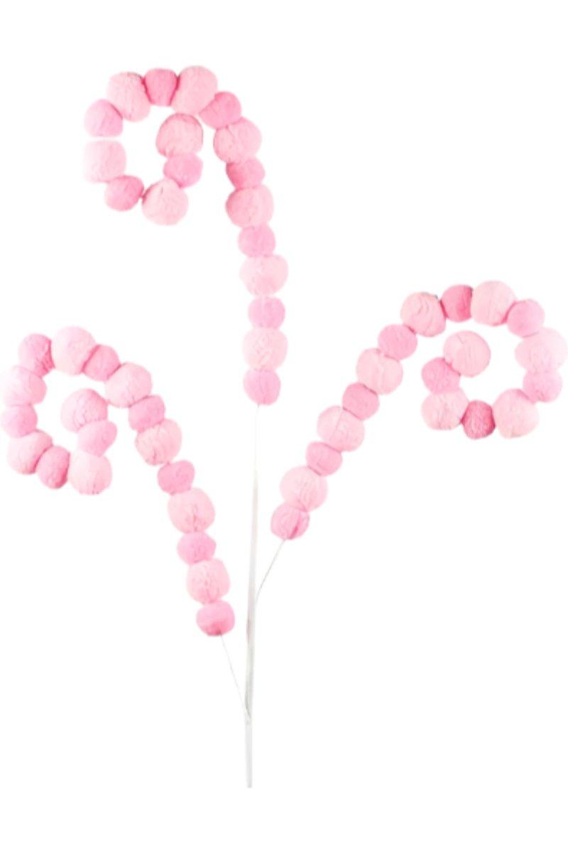 Shop For Hot Pink Curly Pom Floral Stem 29"