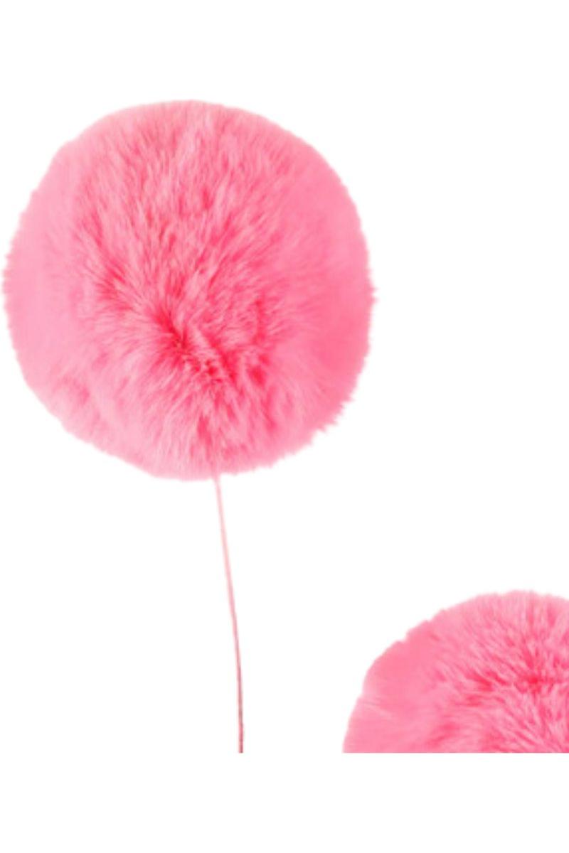 Shop For Hot Pink Pom Pom Floral Stem 29"