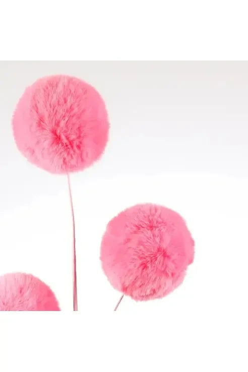 Shop For Hot Pink Pom Pom Floral Stem 29"