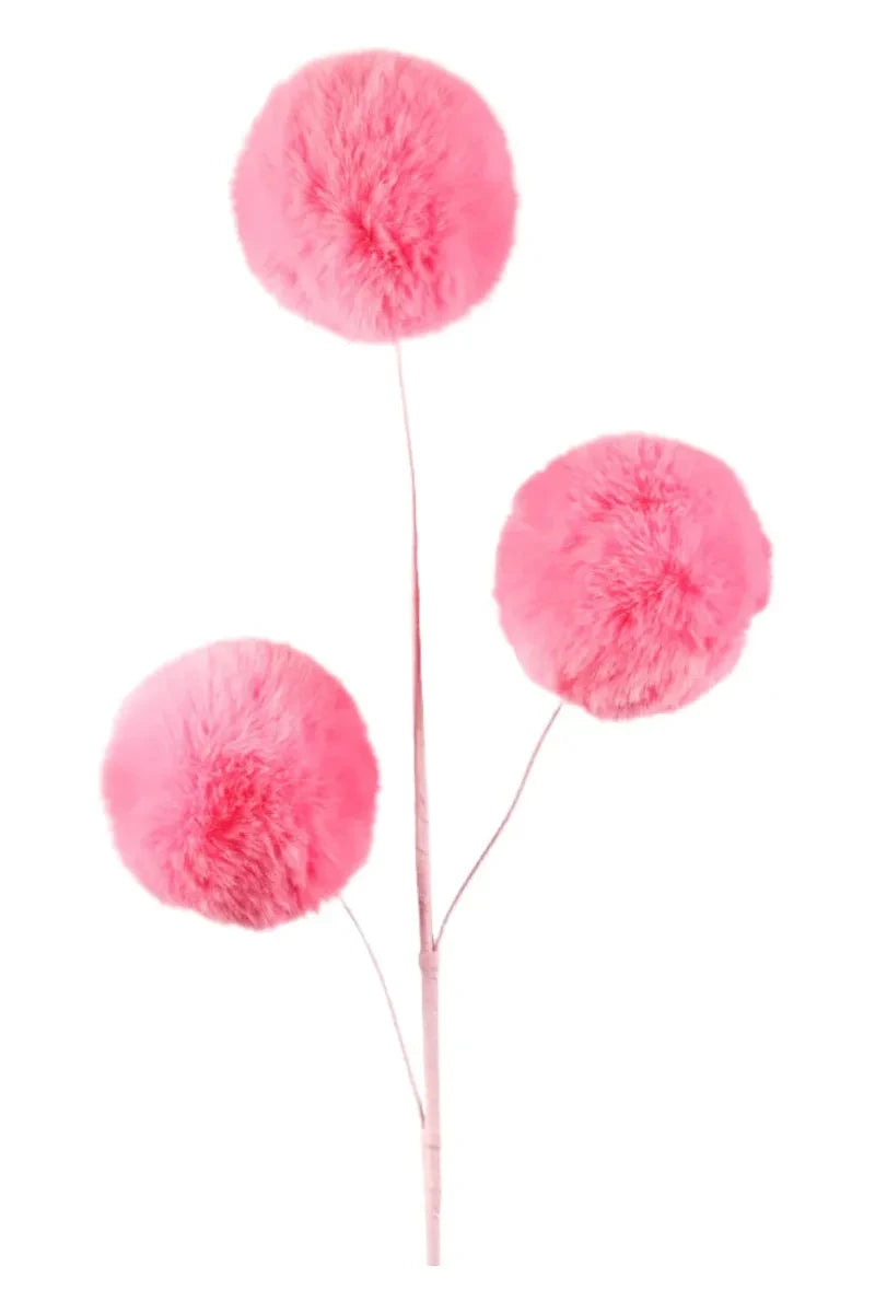 Shop For Hot Pink Pom Pom Floral Stem 29"