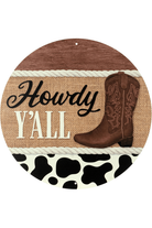 Shop For Howdy Y'all Cowboy Sign: Black