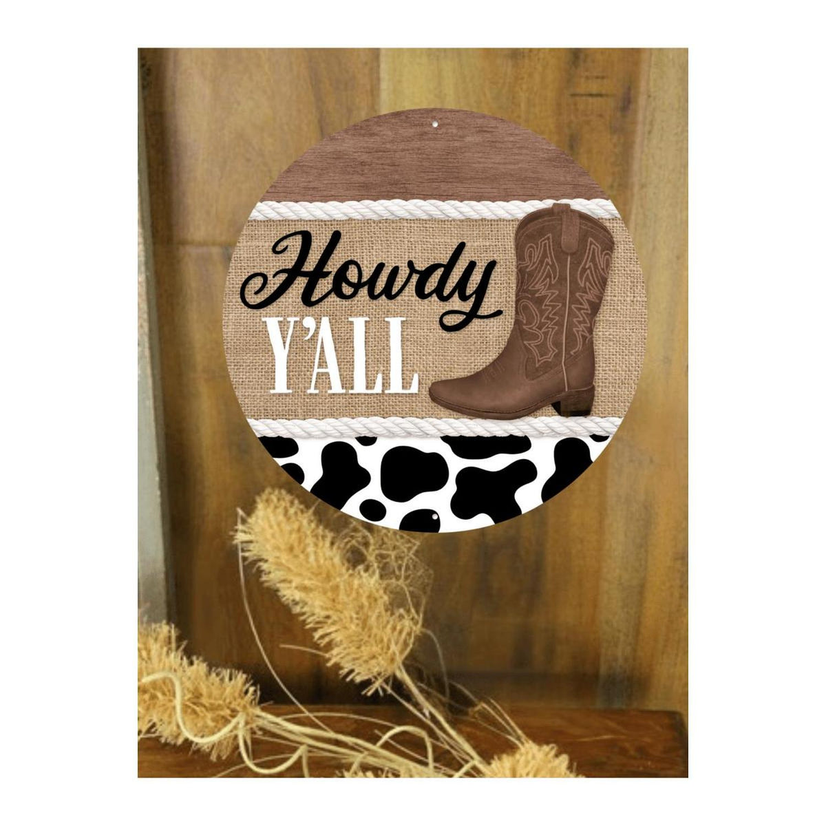 Shop For Howdy Y'all Cowboy Sign: Black